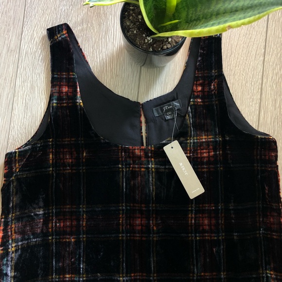 J.CREW tartan plaid velvet tank - Picture 3 of 8
